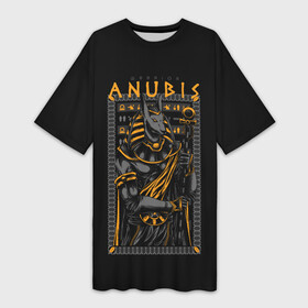 Платье-футболка 3D с принтом Анубис Воин в Курске,  |  | бог | боги древнего египта | воин | древние | древний | египет | египетские боги | миф | мумия | правитель | солдат