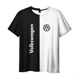 Мужская футболка 3D с принтом Volkswagen в Курске, 100% полиэфир | прямой крой, круглый вырез горловины, длина до линии бедер | Тематика изображения на принте: volkswagen | авто | автомобиль | вольксваген | лого | машина | фолькс ваген | фольксваген | эмблема
