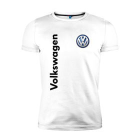 Мужская футболка премиум с принтом Volkswagen в Курске, 92% хлопок, 8% лайкра | приталенный силуэт, круглый вырез ворота, длина до линии бедра, короткий рукав | volkswagen | авто | автомобиль | вольксваген | лого | машина | фолькс ваген | фольксваген | эмблема