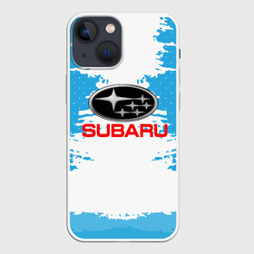 Чехол для iPhone 13 mini с принтом Subaru в Курске,  |  | auto | automobile | car | carbon | machine | motor | motor car | sport car | subaru | автомашина | бренд | легковой автомобиль | марка | спортивный автомобиль | субару | тачка