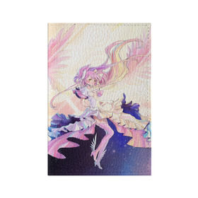 Обложка для паспорта матовая кожа с принтом Девочка волшебница Мадока в Курске, натуральная матовая кожа | размер 19,3 х 13,7 см; прозрачные пластиковые крепления | anime | homura | puella magi madoka magica | волшебная девочка | мадока | хомура