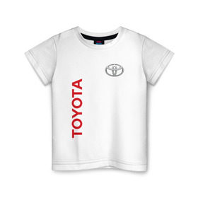 Детская футболка хлопок с принтом Toyota в Курске, 100% хлопок | круглый вырез горловины, полуприлегающий силуэт, длина до линии бедер | corolla | corporation | crossover | mark | motor | sport | toyota | verso | vitz | yaris | авто | автомобиль | знак | лого | машина | седан | символ | спорт | тачка | тоёта | тойота | хэтчбек | эмблема