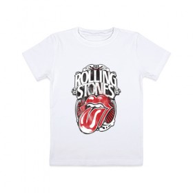 Детская футболка хлопок с принтом The Rolling Stones в Курске, 100% хлопок | круглый вырез горловины, полуприлегающий силуэт, длина до линии бедер | the rolling stones | бродяги | вольные странники | группа | катящиеся камни | кит ричардс | мик джаггер | рок | рок н ролл | ролинг | роллинг | рон вуд | стоун | стоунз | стоунс | чарли уоттс