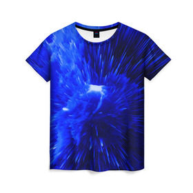 Женская футболка 3D с принтом Небесная материя в Курске, 100% полиэфир ( синтетическое хлопкоподобное полотно) | прямой крой, круглый вырез горловины, длина до линии бедер | 