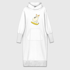 Платье удлиненное хлопок с принтом Cat no banana в Курске,  |  | angry cat | banana | cat | no banana