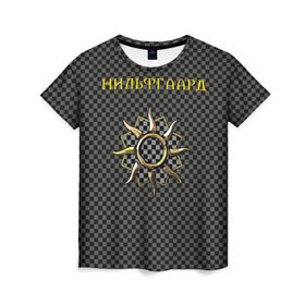 Женская футболка 3D с принтом Гвинт: нильфгаард в Курске, 100% полиэфир ( синтетическое хлопкоподобное полотно) | прямой крой, круглый вырез горловины, длина до линии бедер | ведьмак | гвинт | нильфгаард | черное солнце | эмгыр