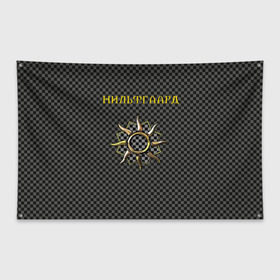 Флаг-баннер с принтом Гвинт нильфгаард в Курске, 100% полиэстер | размер 67 х 109 см, плотность ткани — 95 г/м2; по краям флага есть четыре люверса для крепления | ведьмак | гвинт | нильфгаард | черное солнце | эмгыр
