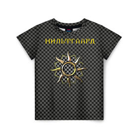 Детская футболка 3D с принтом Гвинт: нильфгаард в Курске, 100% гипоаллергенный полиэфир | прямой крой, круглый вырез горловины, длина до линии бедер, чуть спущенное плечо, ткань немного тянется | ведьмак | гвинт | нильфгаард | черное солнце | эмгыр