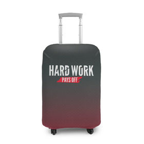 Чехол для чемодана 3D с принтом Hard work pays off. 3D. RedB в Курске, 86% полиэфир, 14% спандекс | двустороннее нанесение принта, прорези для ручек и колес | carbon | мотивация | спорт | цели