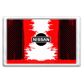 Магнит 45*70 с принтом Nissan в Курске, Пластик | Размер: 78*52 мм; Размер печати: 70*45 | motor | nissan | авто | лого | машина | ниссан | тачка