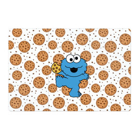 Магнитный плакат 3Х2 с принтом Cookie monster в Курске, Полимерный материал с магнитным слоем | 6 деталей размером 9*9 см | Тематика изображения на принте: cookie | cookiemonster | delicious | eat | monster | yummy | еда | куки | кукимонстр | монстр | печенье | сладости | улица | улицасезам