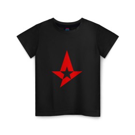 Детская футболка хлопок с принтом Team Astralis в Курске, 100% хлопок | круглый вырез горловины, полуприлегающий силуэт, длина до линии бедер | astralis