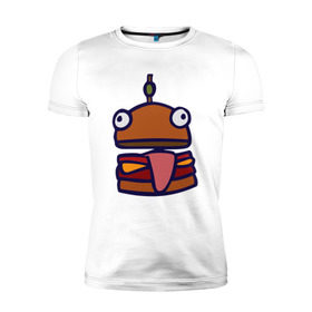 Мужская футболка премиум с принтом Derp Burger в Курске, 92% хлопок, 8% лайкра | приталенный силуэт, круглый вырез ворота, длина до линии бедра, короткий рукав | fortnite | фортнайт