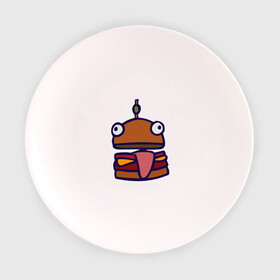Тарелка с принтом Derp Burger в Курске, фарфор | диаметр - 210 мм
диаметр для нанесения принта - 120 мм | fortnite | фортнайт