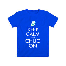 Детская футболка хлопок с принтом Chug on в Курске, 100% хлопок | круглый вырез горловины, полуприлегающий силуэт, длина до линии бедер | fortnite | фортнайт