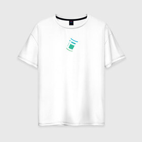 Женская футболка хлопок Oversize с принтом Chug on в Курске, 100% хлопок | свободный крой, круглый ворот, спущенный рукав, длина до линии бедер
 | fortnite | фортнайт