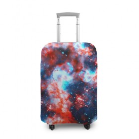 Чехол для чемодана 3D с принтом Звёздная туманность в Курске, 86% полиэфир, 14% спандекс | двустороннее нанесение принта, прорези для ручек и колес | abstractio | cosmos | nebula | space | star | universe | абстракция | вселенная | звезды | космос | мир | планеты