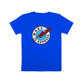 Детская футболка хлопок с принтом Mars Express в Курске, 100% хлопок | круглый вырез горловины, полуприлегающий силуэт, длина до линии бедер | elon musk | spacex | илон маск | космос | марс | спейс икс