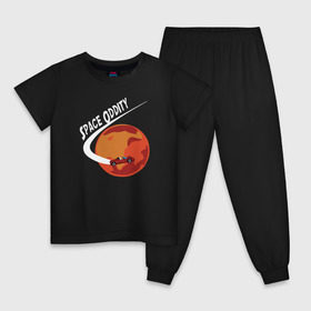 Детская пижама хлопок с принтом Space Oddity в Курске, 100% хлопок |  брюки и футболка прямого кроя, без карманов, на брюках мягкая резинка на поясе и по низу штанин
 | elon musk | spacex | илон маск | космос | марс | спейс икс