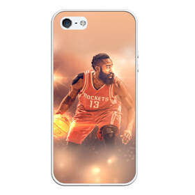 Чехол для iPhone 5/5S матовый с принтом NBA Stars в Курске, Силикон | Область печати: задняя сторона чехла, без боковых панелей | hurden | nba | rockets | баскетбол | нба | харден | хьюстон рокетс