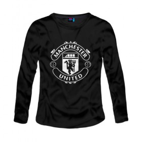 Женский лонгслив хлопок с принтом Manchester United в Курске, 100% хлопок |  | club | football | logo | manchester | rooney | united | английская | дьяволы | красные | лига | лого | логотип | манчестер | премьер | эмблема | юнайтед