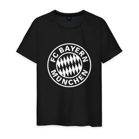 Мужская футболка хлопок с принтом FC Bayern Munchen в Курске, 100% хлопок | прямой крой, круглый вырез горловины, длина до линии бедер, слегка спущенное плечо. | bayern | football | munchen | бавария | байерн | мюнхен | мюнхенская