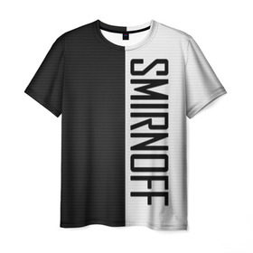 Мужская футболка 3D с принтом SMIRNOFF в Курске, 100% полиэфир | прямой крой, круглый вырез горловины, длина до линии бедер | big name | smirnov | большие буквы | отчество | смирнов | фамилия