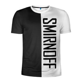 Мужская футболка 3D спортивная с принтом SMIRNOFF в Курске, 100% полиэстер с улучшенными характеристиками | приталенный силуэт, круглая горловина, широкие плечи, сужается к линии бедра | big name | smirnov | большие буквы | отчество | смирнов | фамилия