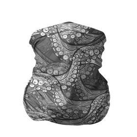 Бандана-труба 3D с принтом Octopus dark в Курске, 100% полиэстер, ткань с особыми свойствами — Activecool | плотность 150‒180 г/м2; хорошо тянется, но сохраняет форму | октопус | осьминог | щупальца