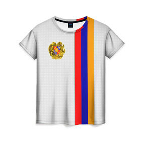 Женская футболка 3D с принтом I Love Armenia в Курске, 100% полиэфир ( синтетическое хлопкоподобное полотно) | прямой крой, круглый вырез горловины, длина до линии бедер | armenia | армения | герб армении | ереван | флаг армении