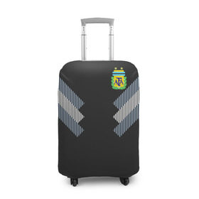 Чехол для чемодана 3D с принтом Аргентина ЧМ 2018 гостевая в Курске, 86% полиэфир, 14% спандекс | двустороннее нанесение принта, прорези для ручек и колес | cup | fifa | world | мира | мундиаль | россия | чемпионат