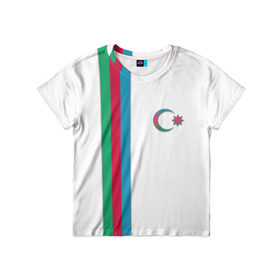 Детская футболка 3D с принтом I Love Azerbajdzhan в Курске, 100% гипоаллергенный полиэфир | прямой крой, круглый вырез горловины, длина до линии бедер, чуть спущенное плечо, ткань немного тянется | azerbajdzhan | азербайджан