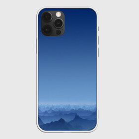 Чехол для iPhone 12 Pro Max с принтом Blue Mountains в Курске, Силикон |  | вид | горы | ночь | пейзаж | природа | синий | скалы | сумерки | туман | утро