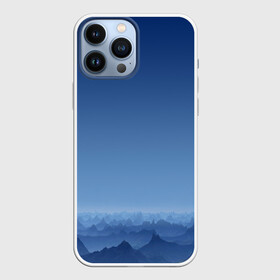 Чехол для iPhone 13 Pro Max с принтом Blue Mountains в Курске,  |  | вид | горы | ночь | пейзаж | природа | синий | скалы | сумерки | туман | утро