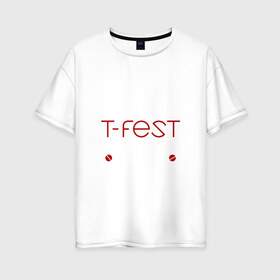 Женская футболка хлопок Oversize с принтом Я прост хочу слушать T-Fest в Курске, 100% хлопок | свободный крой, круглый ворот, спущенный рукав, длина до линии бедер
 | gazgolder | hip hop | mc | rap | t fest | tfest | исполнитель | кирилл | мс | незборецький | реп | репер | речитатив | рэп | рэпер | т | т фест | тфест | украинский | участник | фест | хип | хипхоп | хоп