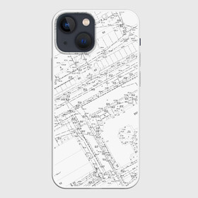 Чехол для iPhone 13 mini с принтом Топография_01 в Курске,  |  | survey | геодезист | геодезия | топография