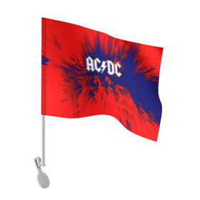 Флаг для автомобиля с принтом AC/DC в Курске, 100% полиэстер | Размер: 30*21 см | ac dc | atco | atlantic | columbia | east west | elektra | emi | epic | ангус янг | крис слэйд | музыка | стиви янг | эксл роуз