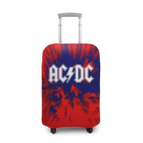 Чехол для чемодана 3D с принтом AC/DC в Курске, 86% полиэфир, 14% спандекс | двустороннее нанесение принта, прорези для ручек и колес | ac dc | atco | atlantic | columbia | east west | elektra | emi | epic | ангус янг | крис слэйд | музыка | стиви янг | эксл роуз