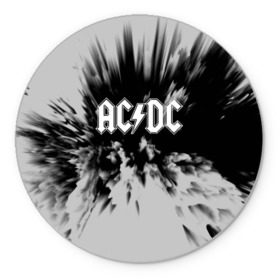 Коврик круглый с принтом AC/DC в Курске, резина и полиэстер | круглая форма, изображение наносится на всю лицевую часть | ac dc | atco | atlantic | columbia | east west | elektra | emi | epic | ангус янг | крис слэйд | музыка | стиви янг | эксл роуз