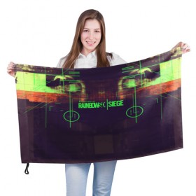Флаг 3D с принтом RAINBOW SIX SIEGE в Курске, 100% полиэстер | плотность ткани — 95 г/м2, размер — 67 х 109 см. Принт наносится с одной стороны | 