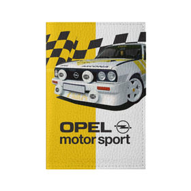 Обложка для паспорта матовая кожа с принтом Opel Motor Sport Ascona B в Курске, натуральная матовая кожа | размер 19,3 х 13,7 см; прозрачные пластиковые крепления | 