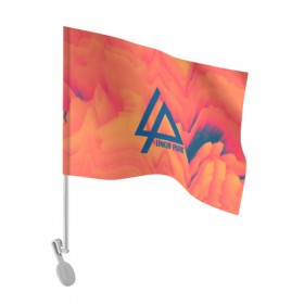 Флаг для автомобиля с принтом LINKIN PARK в Курске, 100% полиэстер | Размер: 30*21 см | linkin park | music | rock | музыка | рок | честер беннингтон