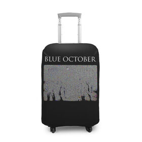 Чехол для чемодана 3D с принтом Blue October в Курске, 86% полиэфир, 14% спандекс | двустороннее нанесение принта, прорези для ручек и колес | 