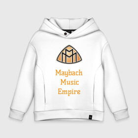 Детское худи Oversize хлопок с принтом Maybach Music в Курске, френч-терри — 70% хлопок, 30% полиэстер. Мягкий теплый начес внутри —100% хлопок | боковые карманы, эластичные манжеты и нижняя кромка, капюшон на магнитной кнопке | Тематика изображения на принте: empire | maybach | music | rick | ross. | империя | майбах | музыка | надпись | рик | росс | эмблема