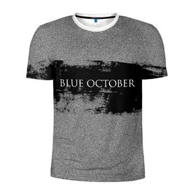 Мужская футболка 3D спортивная с принтом Blue October в Курске, 100% полиэстер с улучшенными характеристиками | приталенный силуэт, круглая горловина, широкие плечи, сужается к линии бедра | 