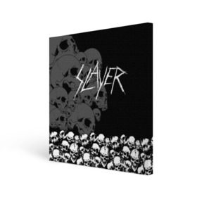 Холст квадратный с принтом Slayer Black в Курске, 100% ПВХ |  | hard | heavy | metal | rock | skull | trash | метал | рок | слеер | слейер | слэер | слэйер | треш | трэш | череп | черепа