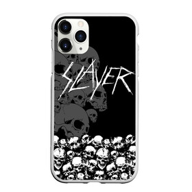 Чехол для iPhone 11 Pro матовый с принтом Slayer Black в Курске, Силикон |  | hard | heavy | metal | rock | skull | trash | метал | рок | слеер | слейер | слэер | слэйер | треш | трэш | череп | черепа