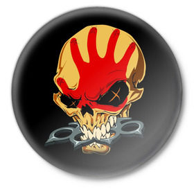 Значок с принтом Five Finger Death Punch 10 в Курске,  металл | круглая форма, металлическая застежка в виде булавки | Тематика изображения на принте: 5fdp | ffdp | five finger death punch