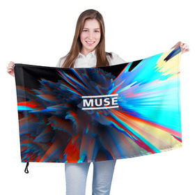 Флаг 3D с принтом MUSE в Курске, 100% полиэстер | плотность ткани — 95 г/м2, размер — 67 х 109 см. Принт наносится с одной стороны | logo | muse | music | pop | rock | usa | альтернатива | америка | металл | музыка | музыкальный | поп | рок