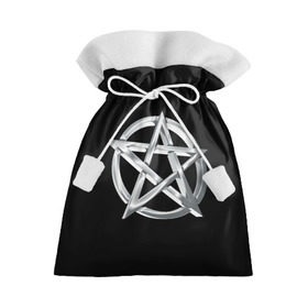 Подарочный 3D мешок с принтом Пентаграмма в Курске, 100% полиэстер | Размер: 29*39 см | Тематика изображения на принте: звезда | знаки | круг | магия | оккультизм | пентаграмма | пентакль | символы | сокральность | эзотерика